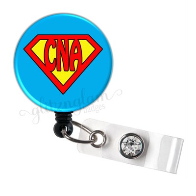 CNA Retractable ID Badge Holder Reel, CNA Retractable Badge Reel, Cna Badge Reel, Cna Badge Clip - GG2019 - image1